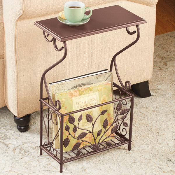 Slim End Table With Cup Holder Wayfair